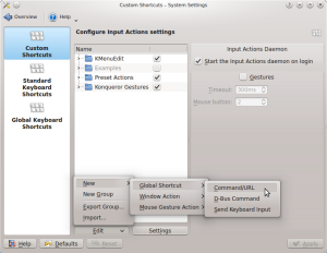 KDE - Add new custom shortcut