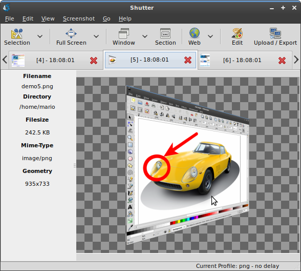 Shutter count viewer. Shutter Linux. 2. Shutter Скриншот.